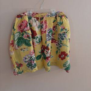 Boden Yellow Floral Skirt